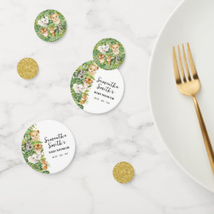 Wild One Safari Animals Baby Shower Confetti