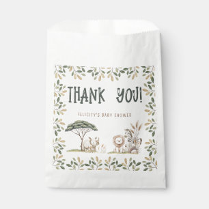 Wild One Safari Animals Neutral Baby Shower Favour Bag