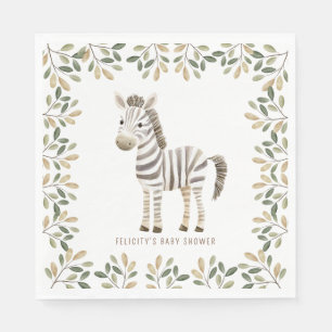 Wild One Safari Animals Neutral Baby Shower Napkin