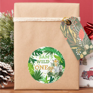 Wild One Safari Birthday Sticker