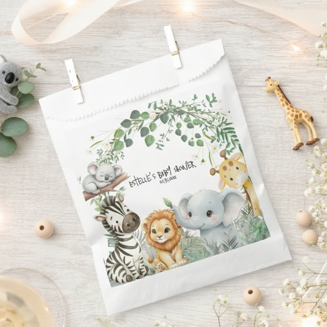 Wild One Safari Cute Jungle Animals Baby Shower  Favour Bag (Creator Uploaded)