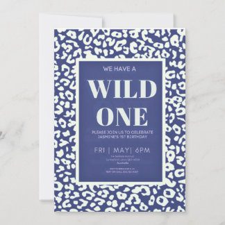 Wild One Safari First Birthday Invitation