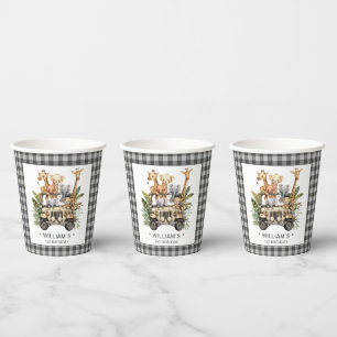 Wild One Safari Jungle 1st First Birthday Paper Cups
