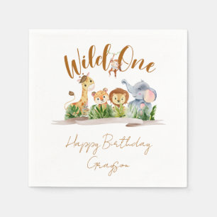 Wild One Safari Party Napkins