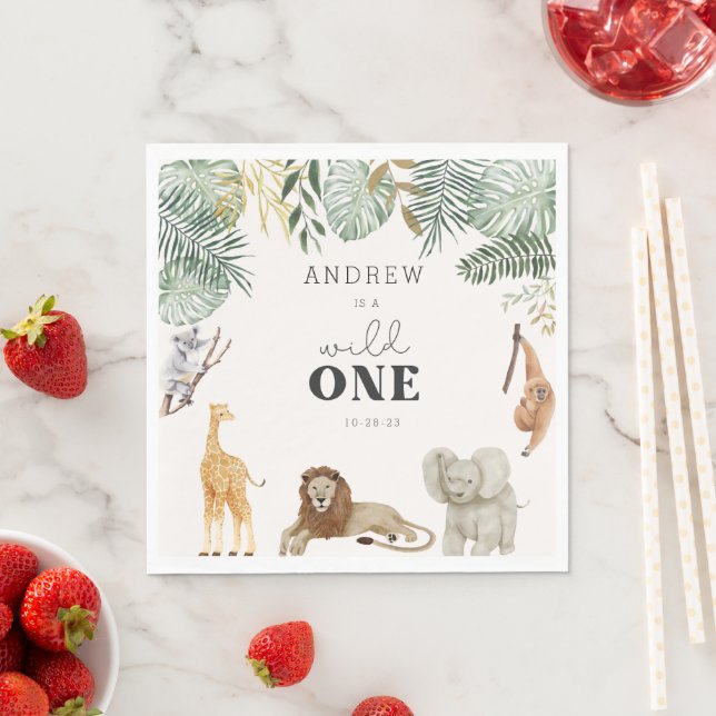 Wild One Safari Party Napkins (Insitu)