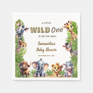 Wild One Safari Theme Baby Shower Napkin