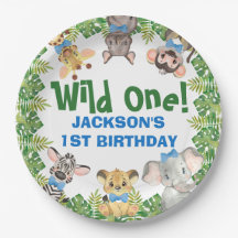 Wild One Safari Zoo Animals Boy First Birthday