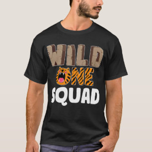 Wild One Squad Zoo Themed 1st Birthday Party T-Shirt