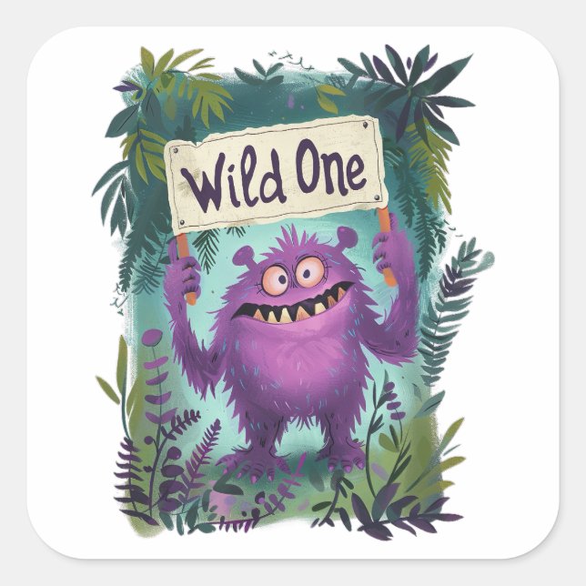 Wild One Square Sticker (Front)