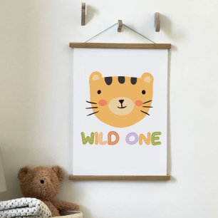 Wild One Tiger Baby Nursery  Hanging Tapestry