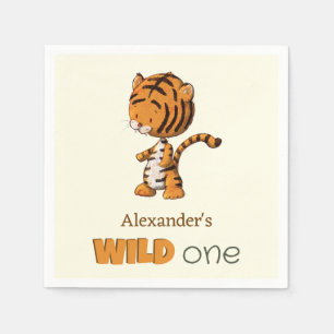 Wild One Tiger Birthday Napkin