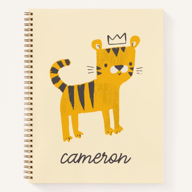 Wild One Tiger Cat Notebook (Front)