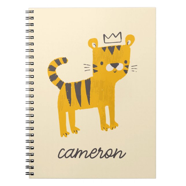 Wild One Tiger Cat Notebook (Front)