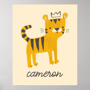 Wild One Tiger Cat Poster