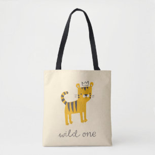 Wild One Tiger Cat Tote Bag