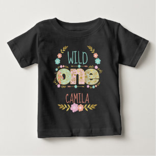 Wild One Tribal   Boho  Birthday  Girl  Baby T-Shirt