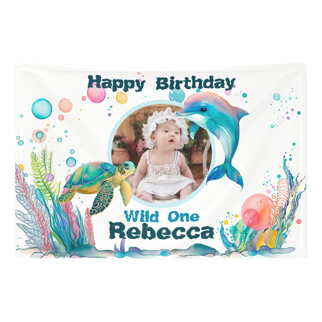 Wild One Undersea 1st birthday Photo Banner (Creator Uploaded)
