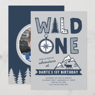 Wild One Wilderness Invitation Anniversaire