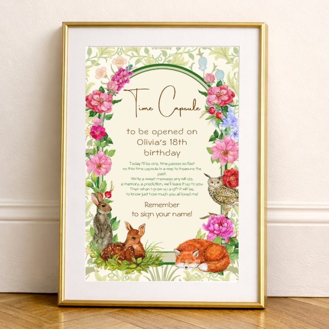 Wild One Woodland Time Capsule Floral Poster (Creator Uploaded)
