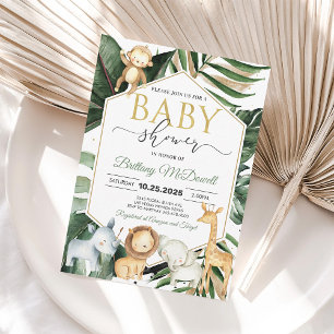 Wild oneafari Gender Neutral Baby Shower Invite