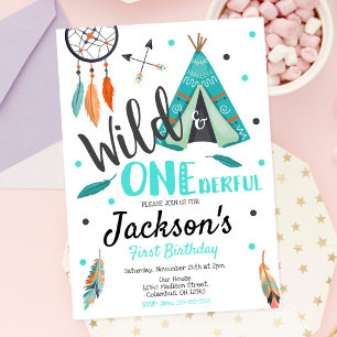 Wild & ONEderful Dreamcatcher Birthday Invitation