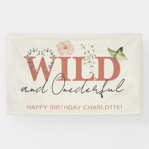 Wild & Onederful Terracotta Girl 1st Birthday Banner