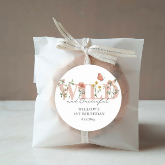 Wild & Onederful Wildflower 1st Birthday Sticker