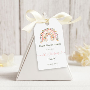 Wild & Onederful Wildflower Rainbow 1st Birthday Gift Tags
