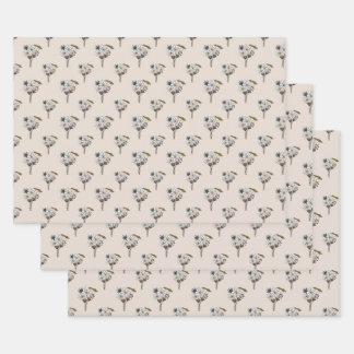 Wild Ones Floral Wrapping Paper Sheet