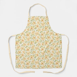 Wild Orange Anemone Flowers - seamless pattern. Apron