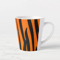 Wild Orange Black Tiger Stripes Animal Print