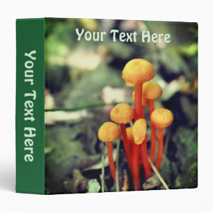 Wild Orange Mushrooms Personalized  Binder