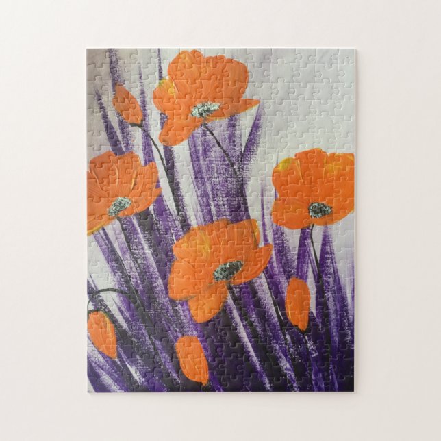 Wild orange poppies  jigsaw puzzle (Vertical)