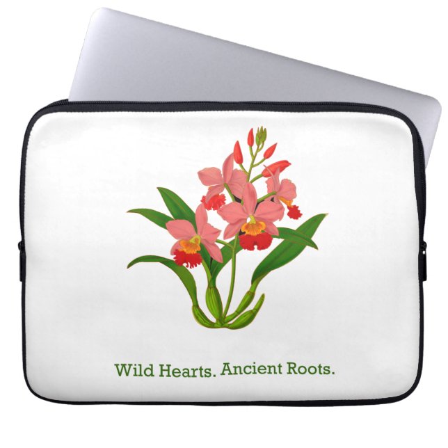 Wild Orchid Bloom Laptop Sleeve (Front)