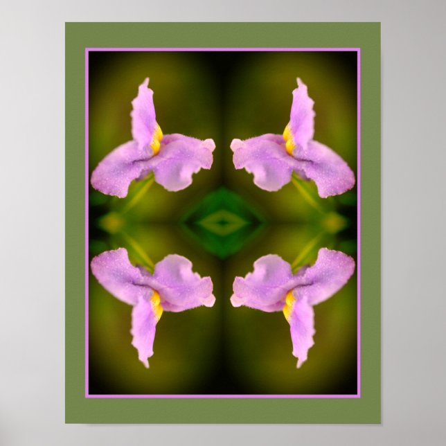 Wild Orchid Flower Abstract Poster (Front)