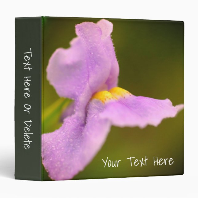 Wild Orchid Flower Nature Personalized Binder (Front/Spine)