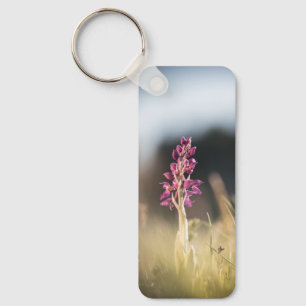 Wild Orchid Nature Photo Keychain