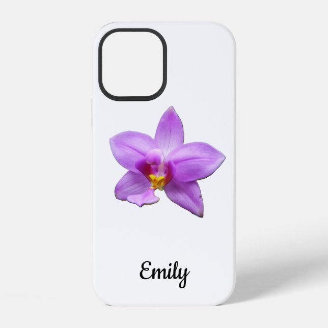 Wild Orchid Purple Tropical Flower iPhone Case (Back)
