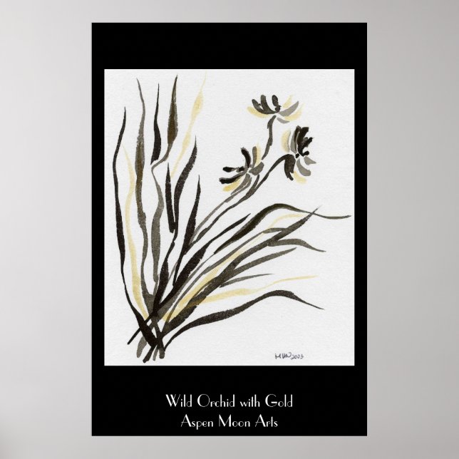 Wild Orchid with Gold Poster (Front)
