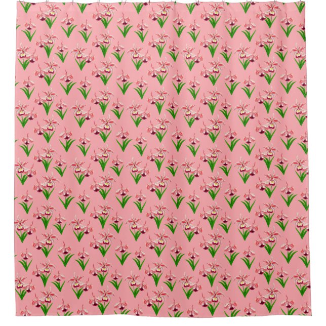 Wild Orchids - Coral Pink Orchids and Foliage (Front)
