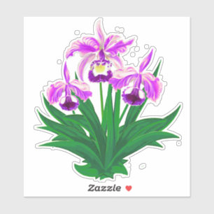 Wild Orchids - Light Purple Orchids and Foliage 