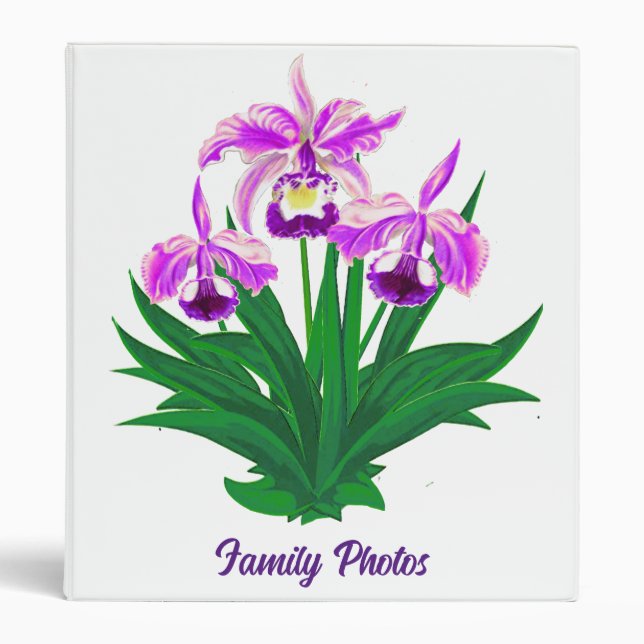 Wild Orchids - Light Purple Orchids and Foliage  Binder (Front)