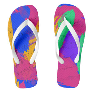 Wild Paint Brush Colours and Music Flip Flops