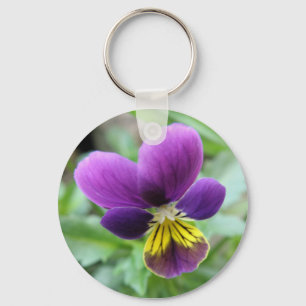 Wild Pansy Keychain