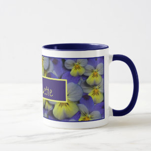 Wild Pansy Personalizable Mug