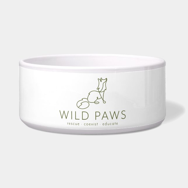 Wild Paws Ceramic Pet Bowl (Large) (Front)