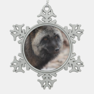 Wild Paws Midnight Snowflake Framed Ornament