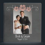 Wild Peach Roses Chalkboard Wedding Photo Album Binder<br><div class="desc">Charming chalkboard / blackboard with chalked roses. Part of the Roses Chalkboard Collection.</div>