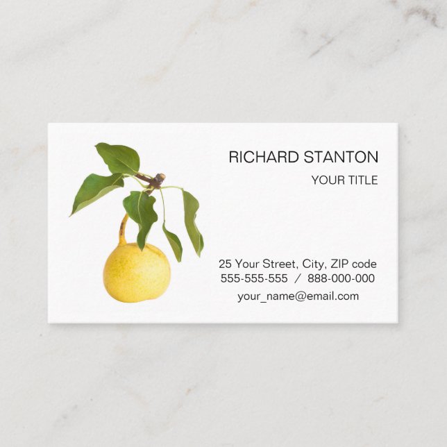 Wild pear business card (Front)