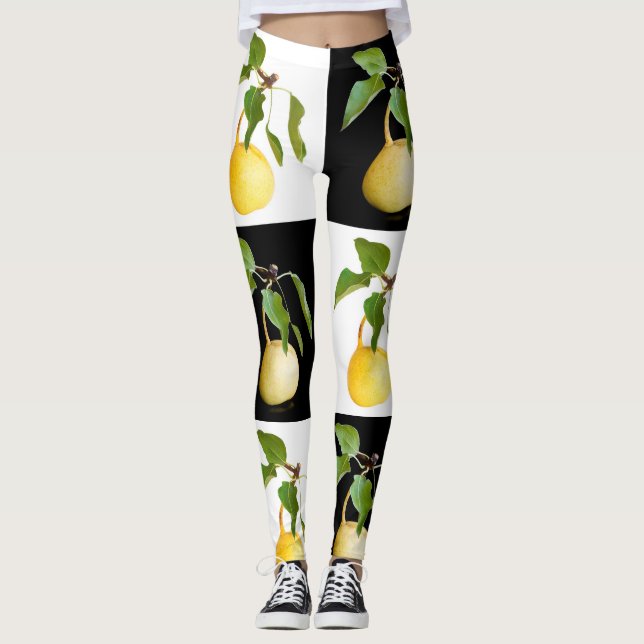 Wild pears pattern leggings (Front)